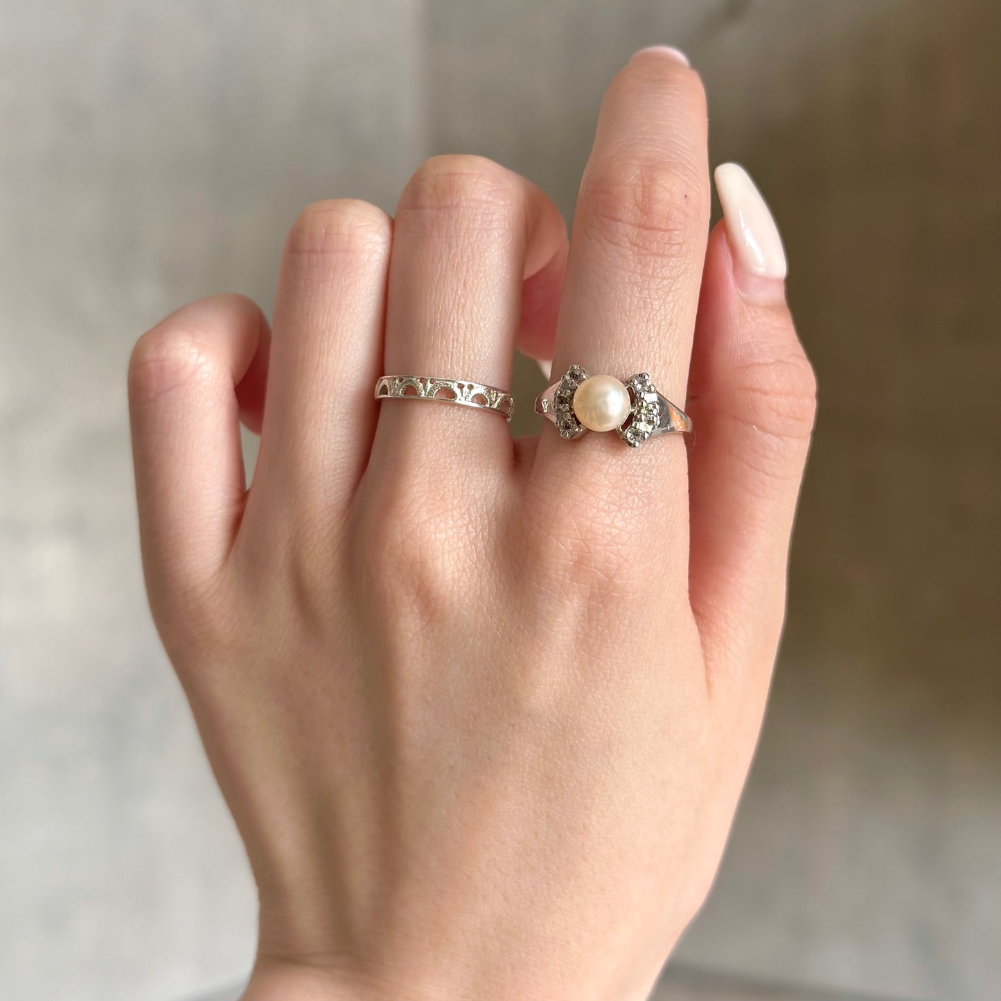 【poco】Pearl design ring 4