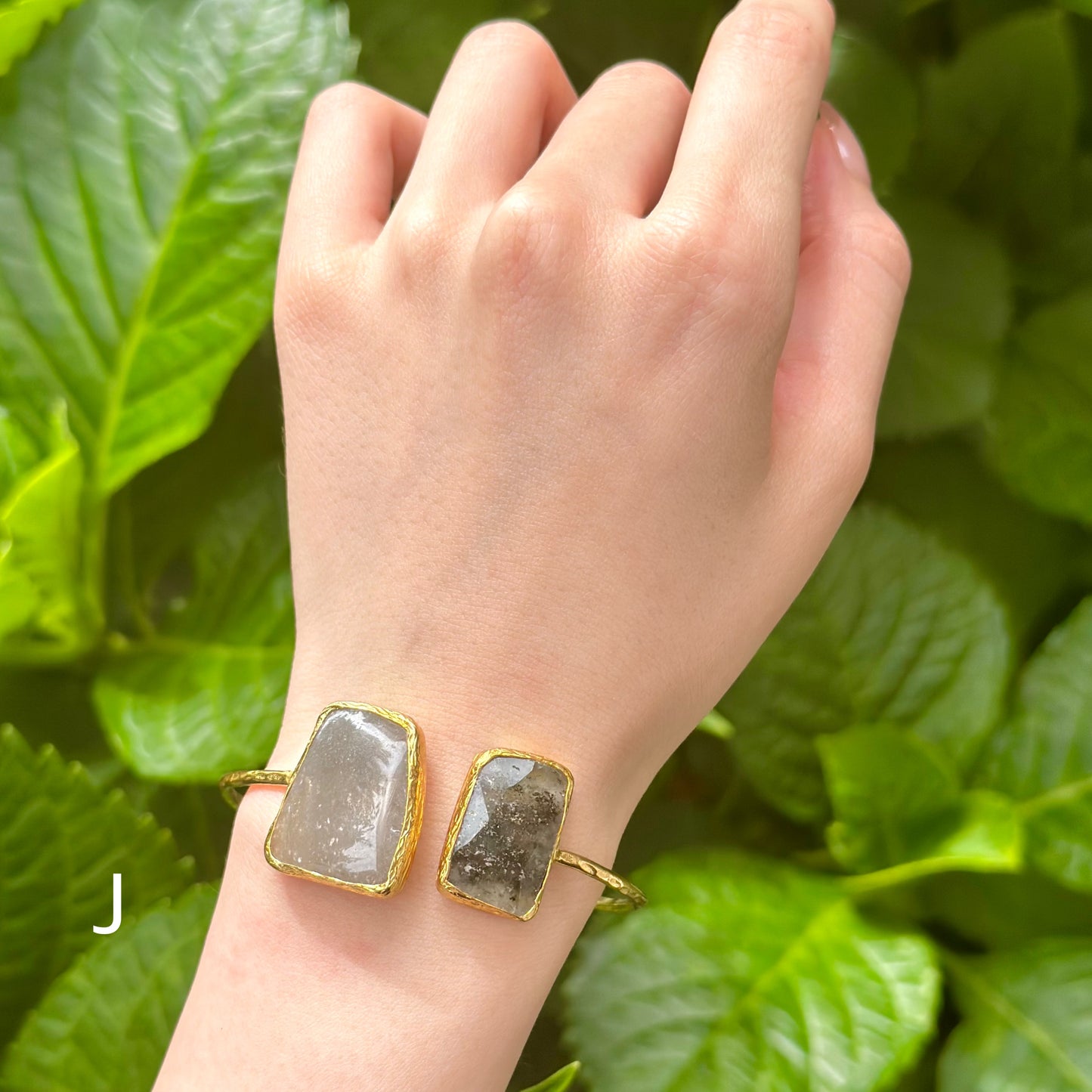 Brass 2stone Bangle 1