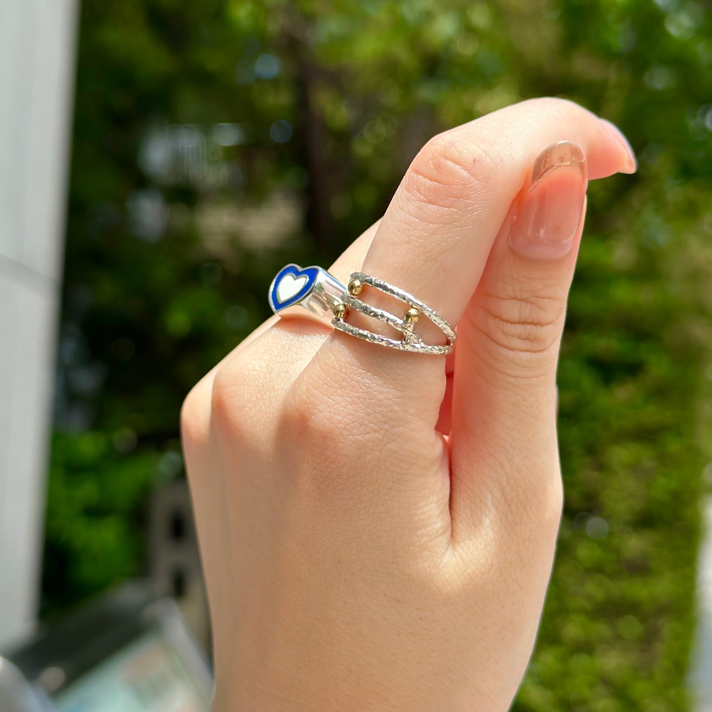 Silver925×Brass plain ring 2
