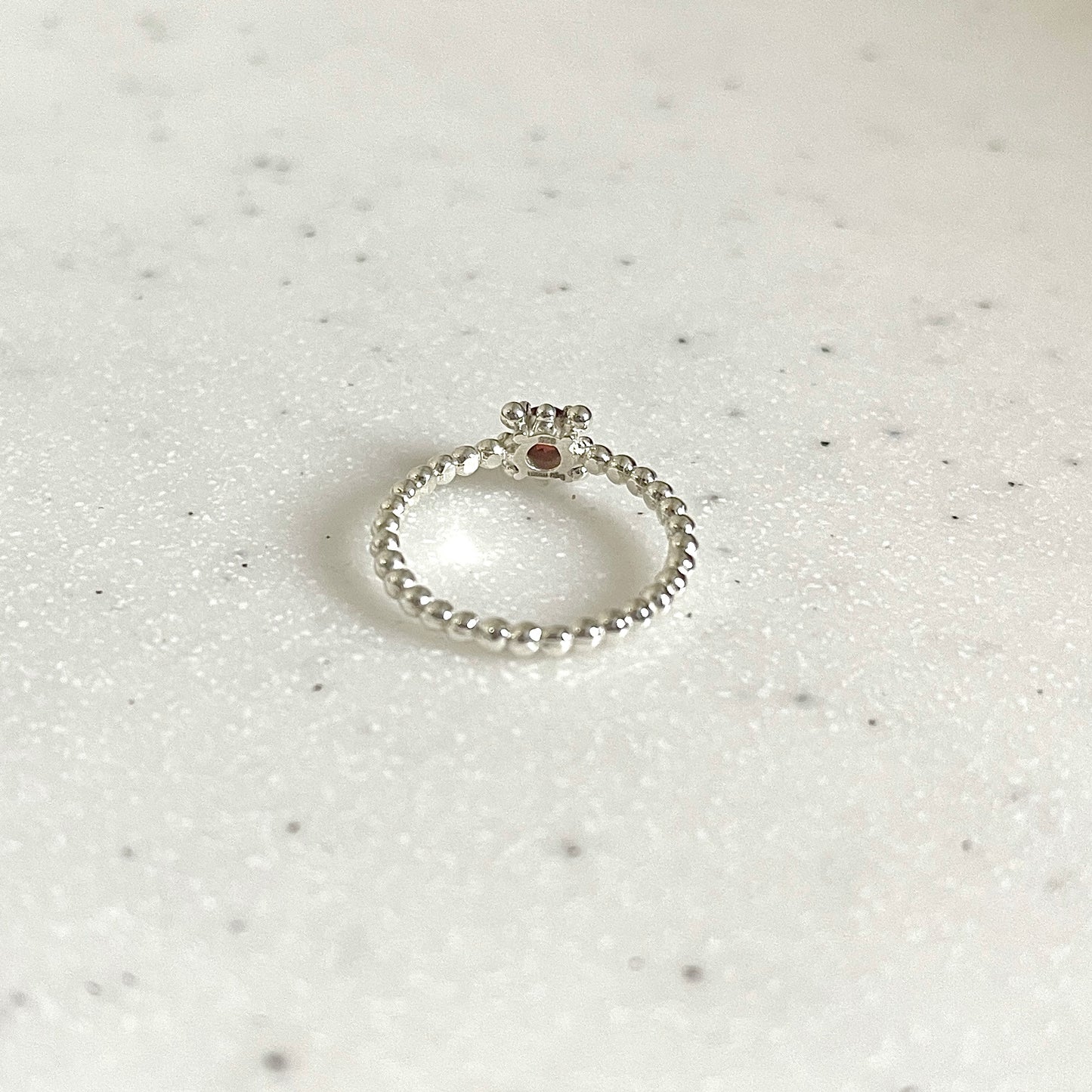 Silver925 1stone tsubu ring