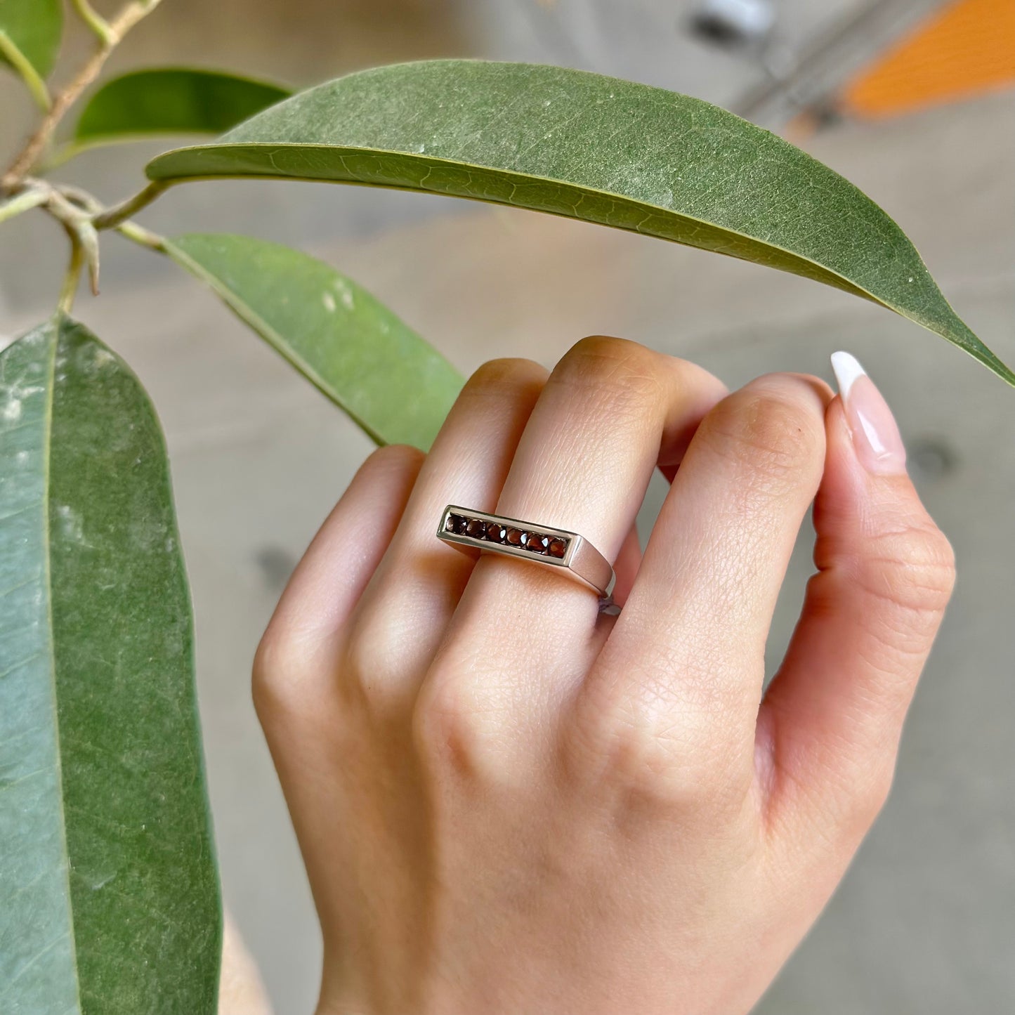 【poco】6stone line ring