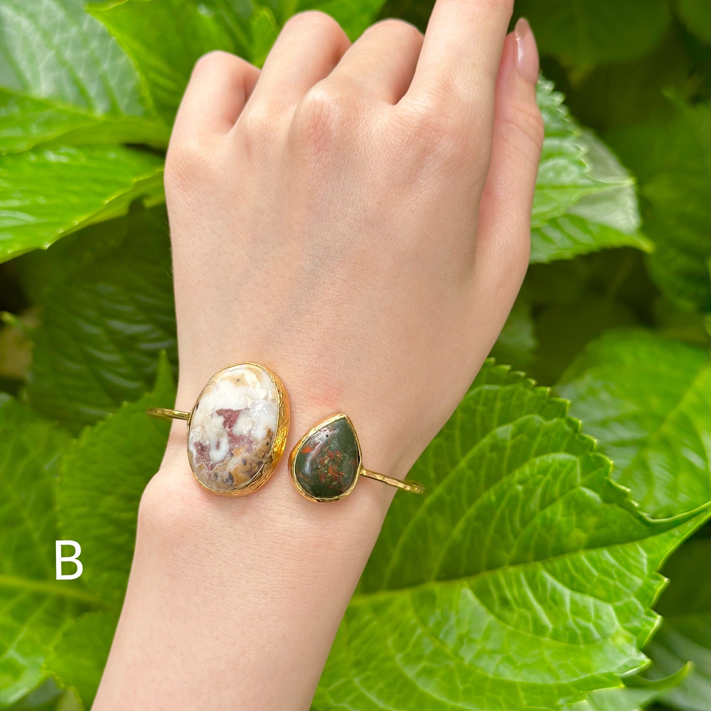 Brass 2stone Bangle 1