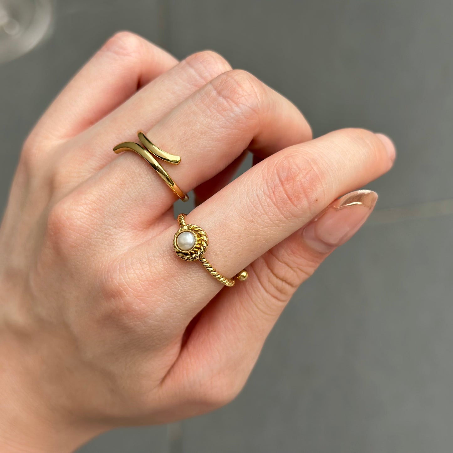Brass petit ring〈twist 1〉