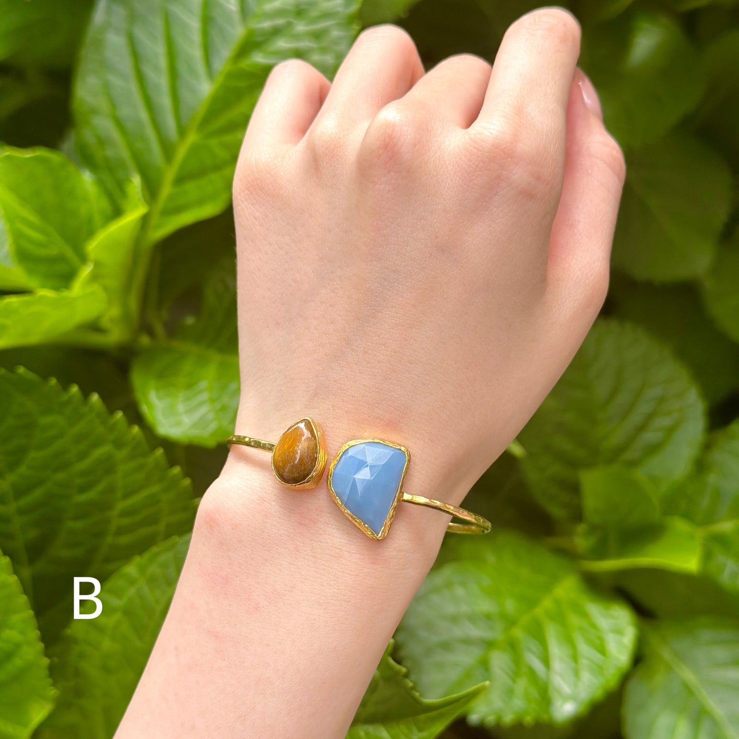 Brass 2stone Bangle 2