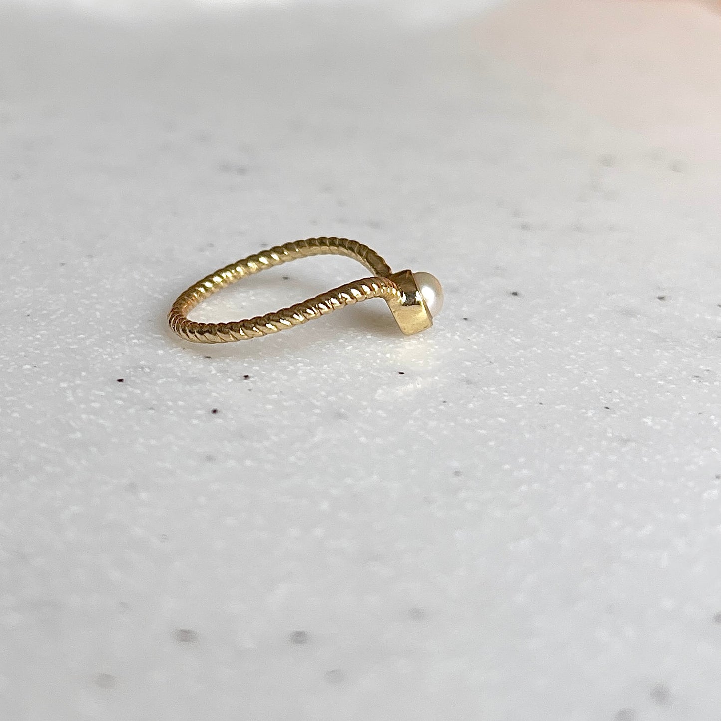 Brass V design ring
