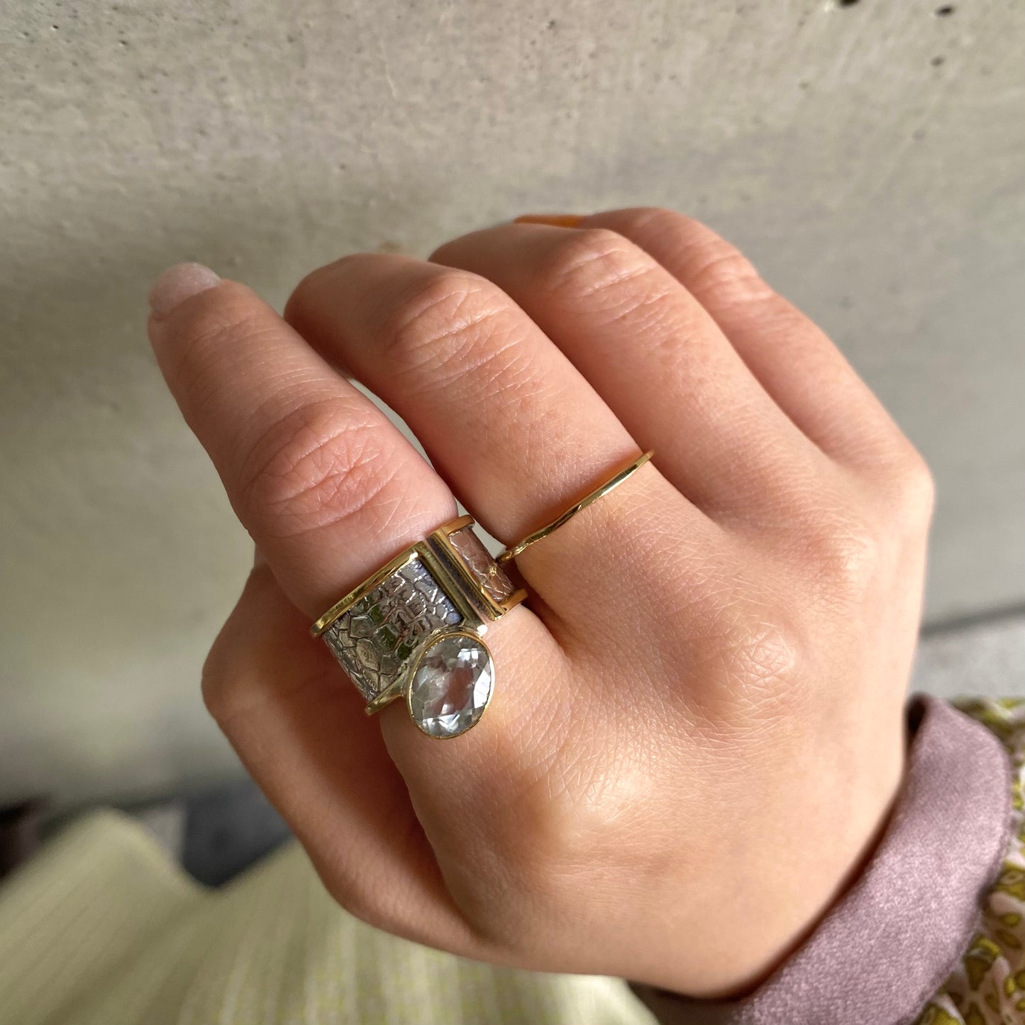 Silver925&Brass design ring