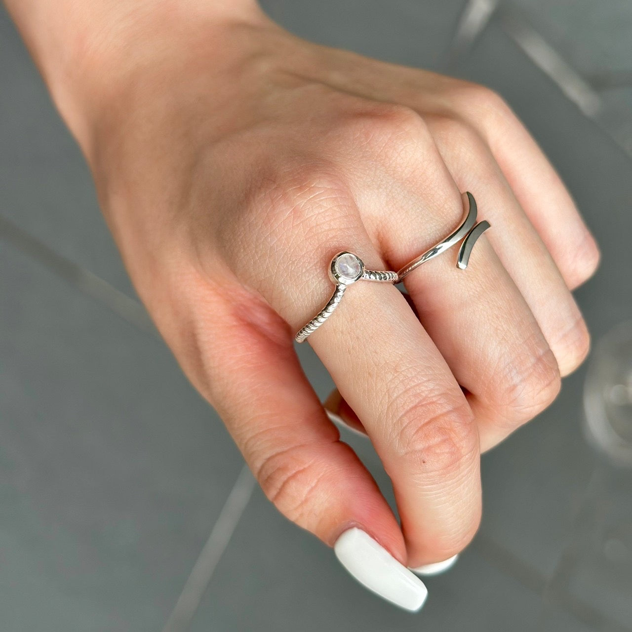 Silver925 V petit ring
