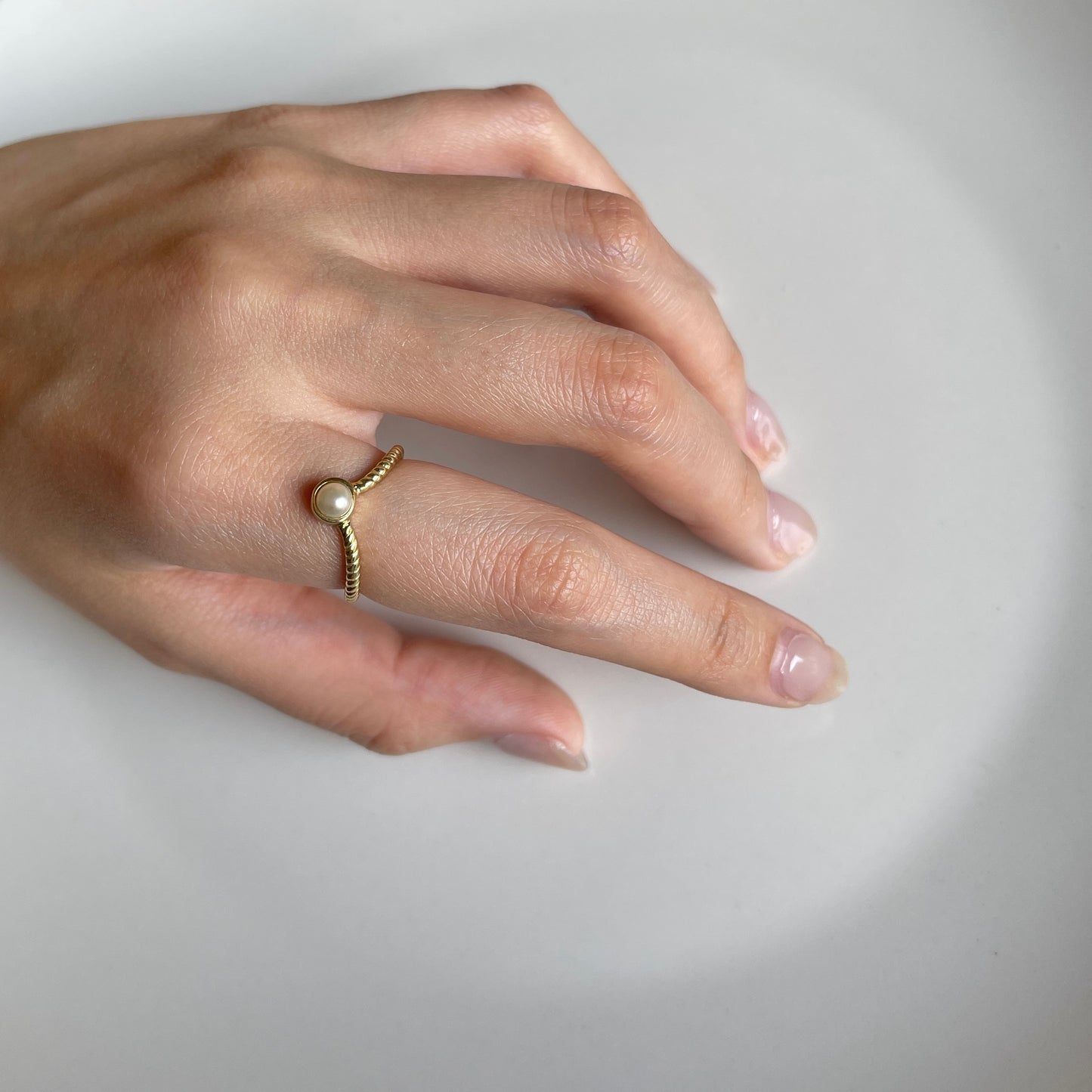 Brass V design ring