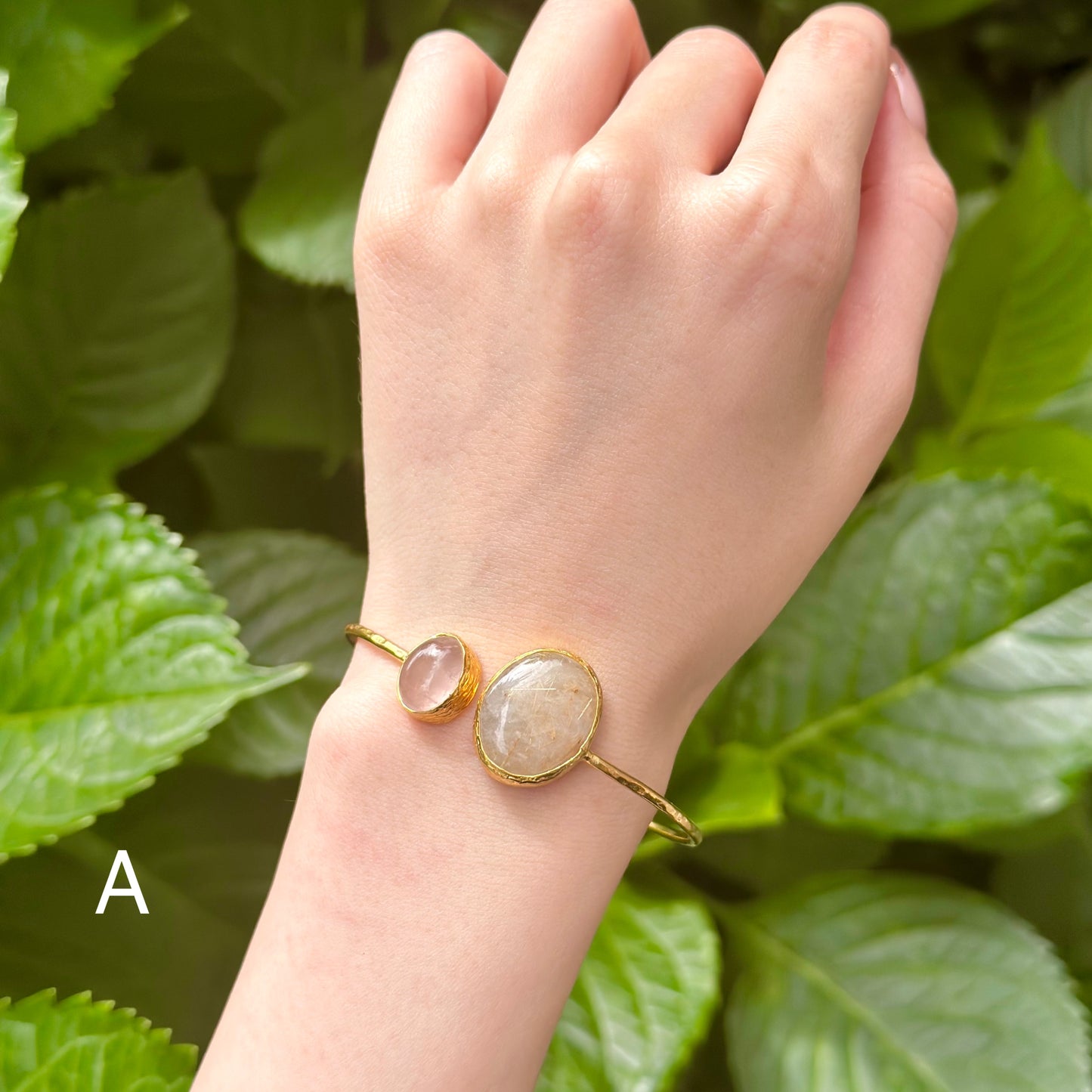 Brass 2stone Bangle 2