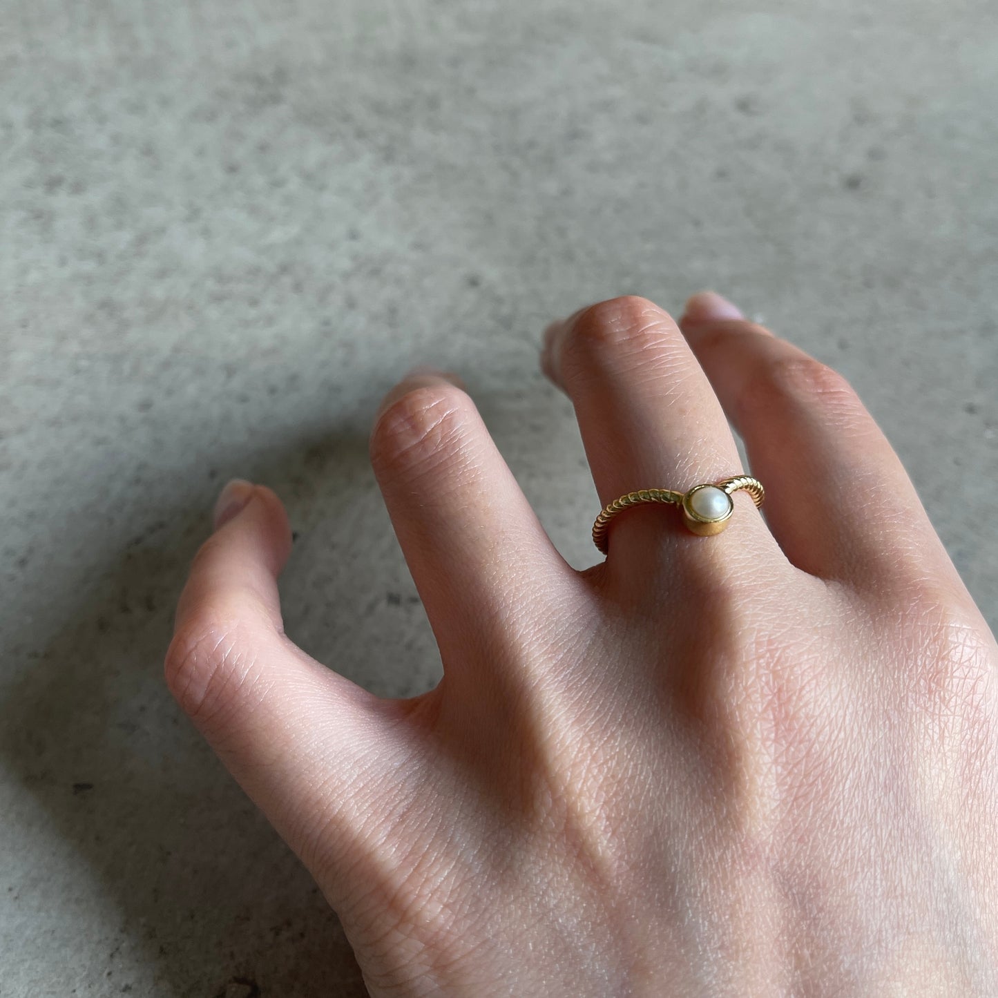 Brass V design ring