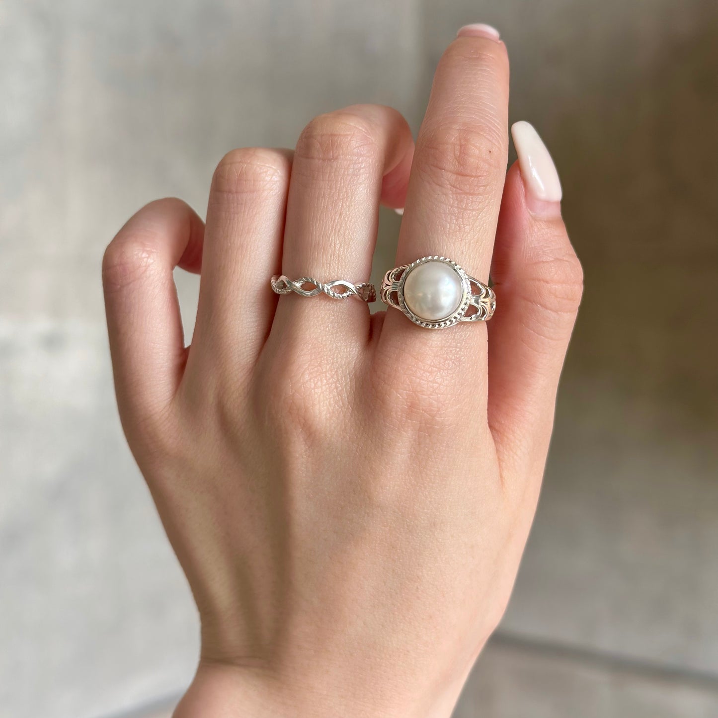 Pearl design ring 6