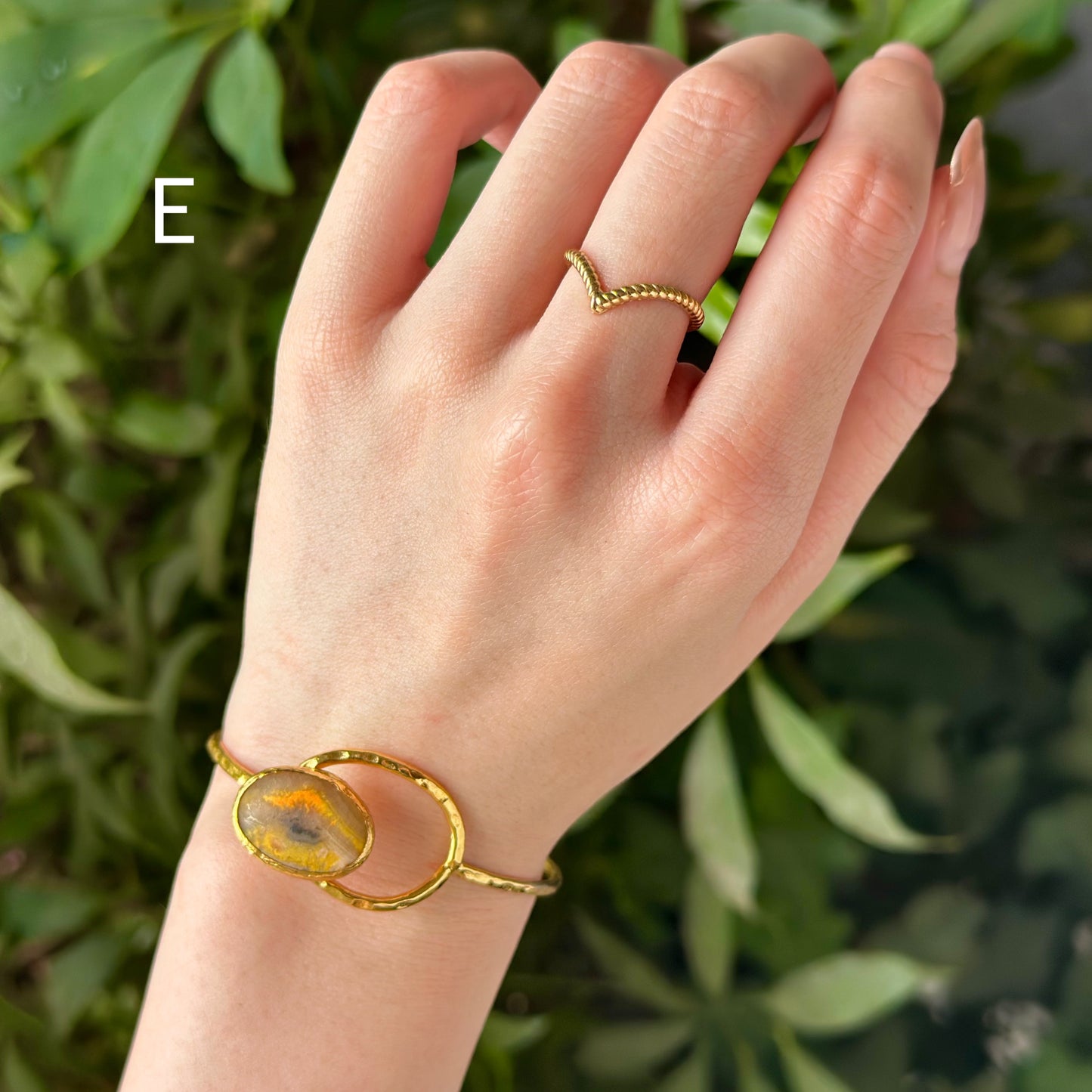 Brass 1stone bangle