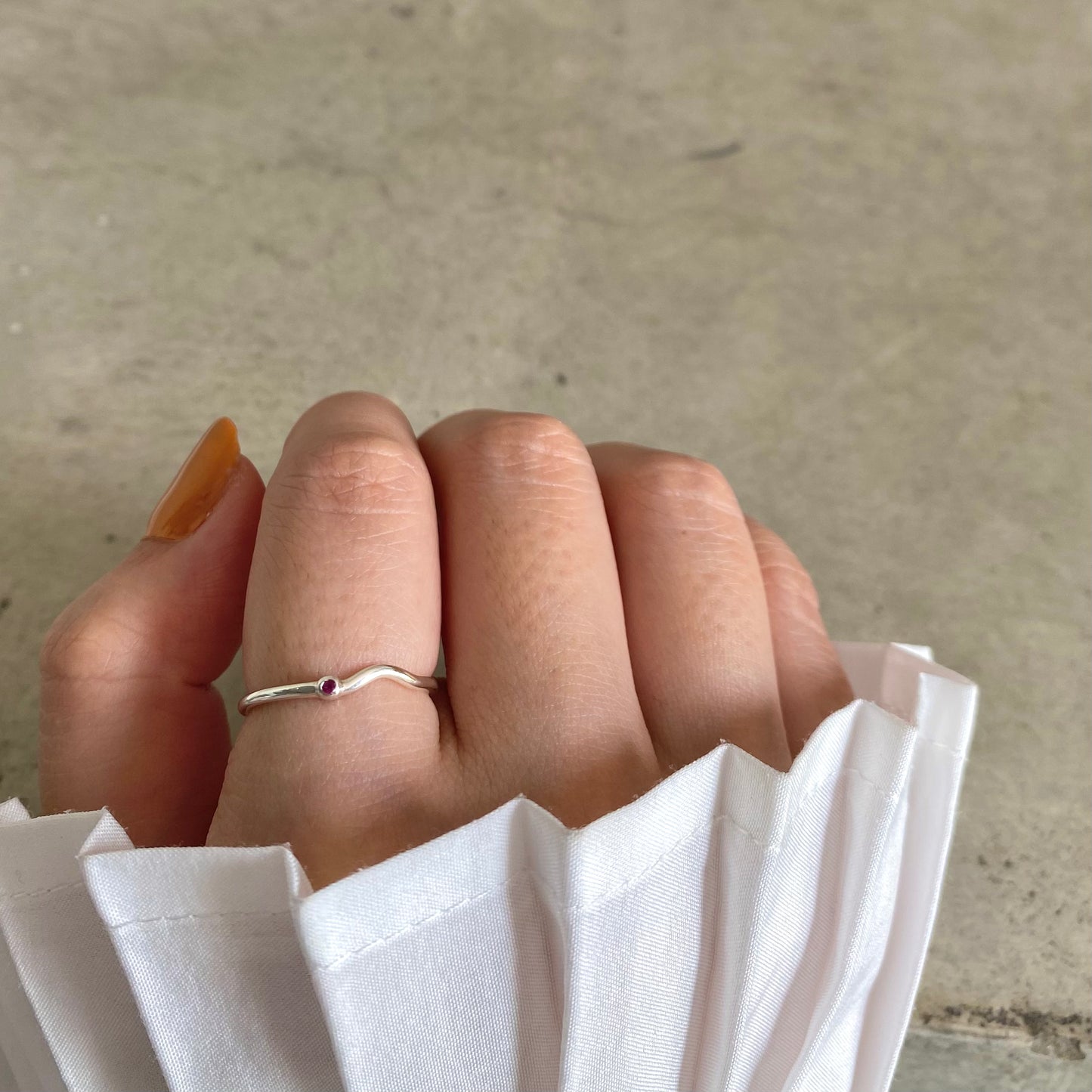 Petit stone wave ring