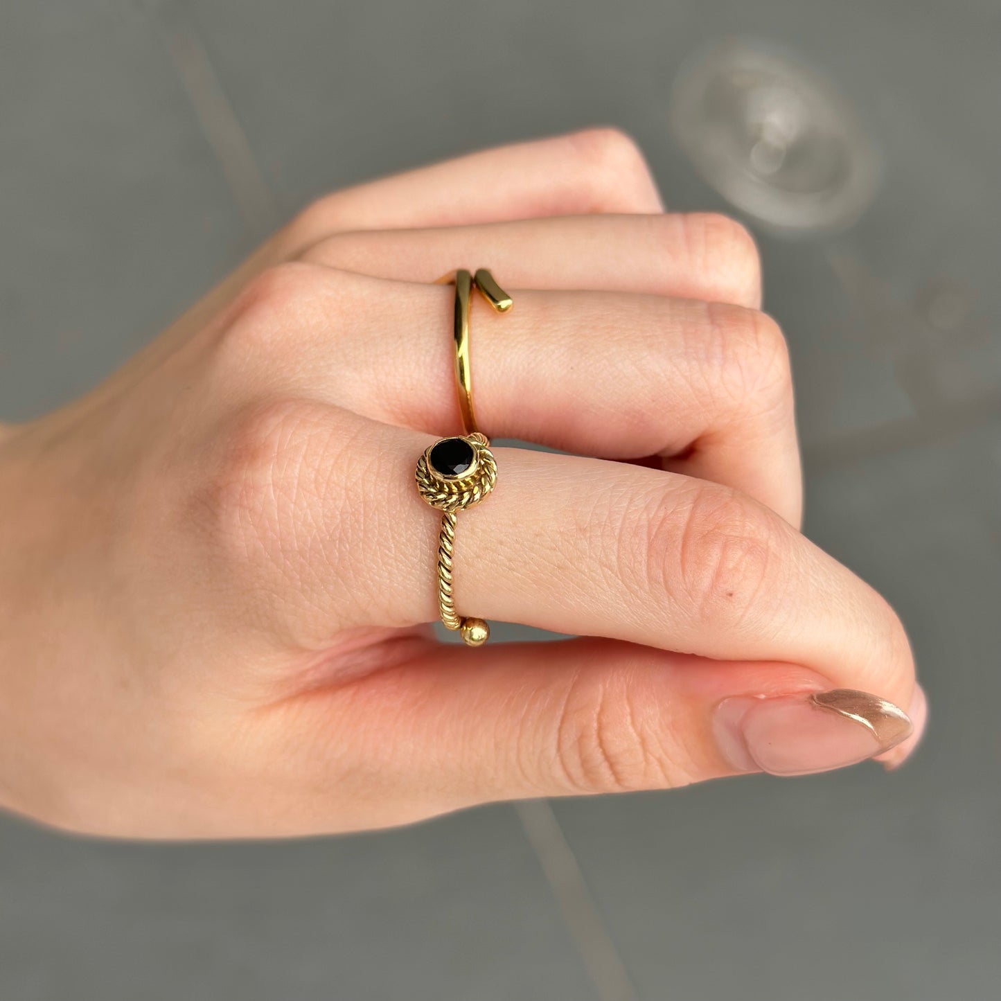 Brass petit ring〈twist 1〉