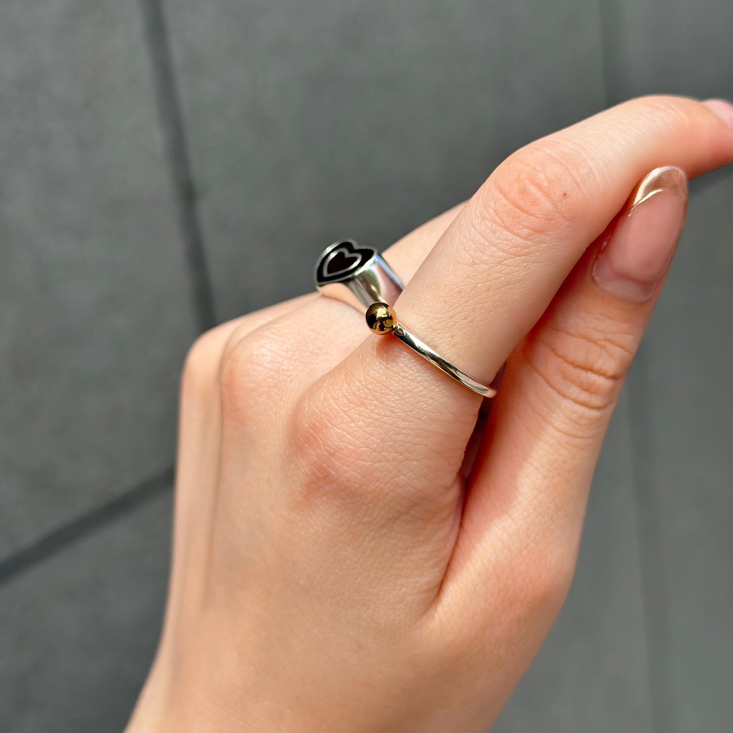 Silver925×Brass plain ring 1