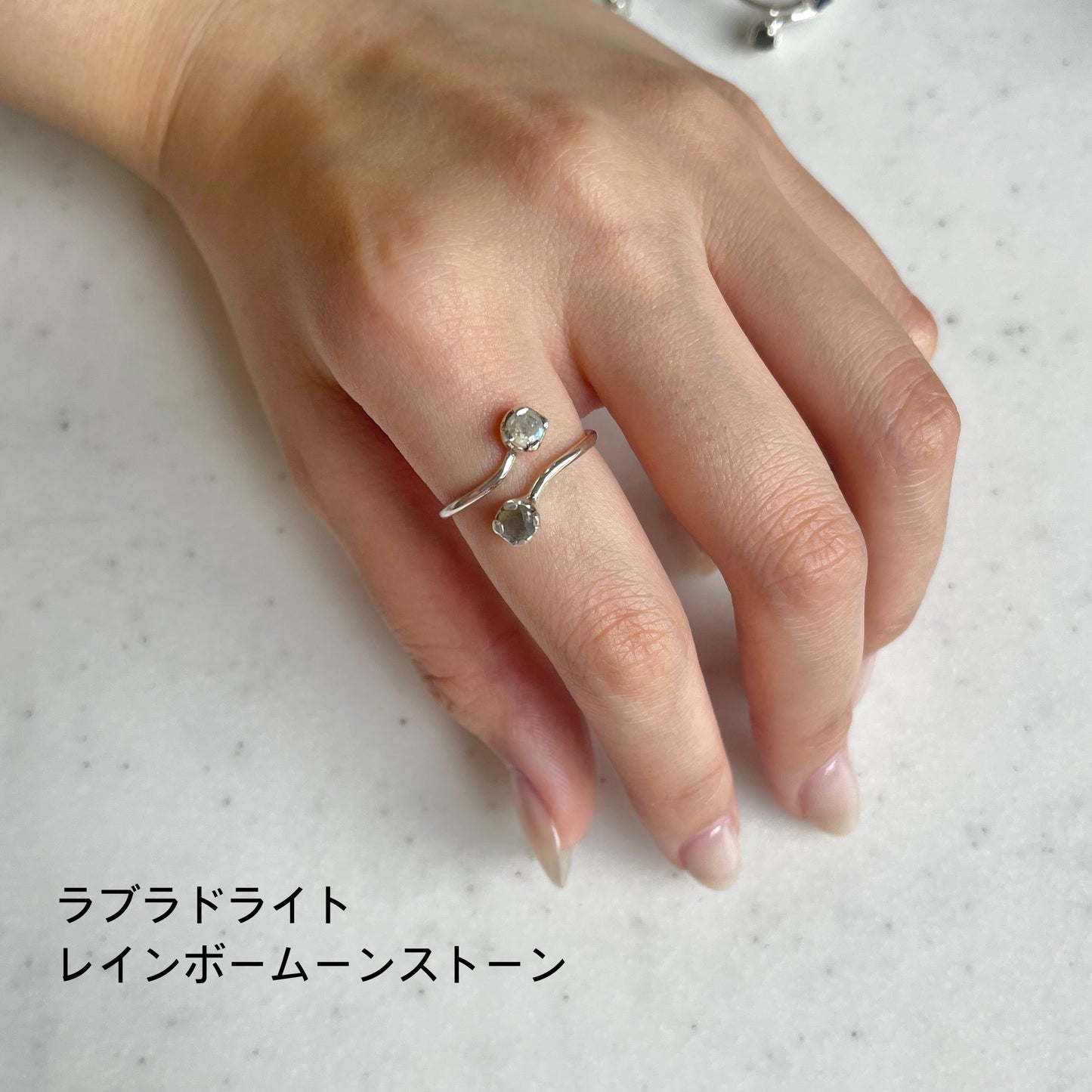 Silver925 2stone ring 2