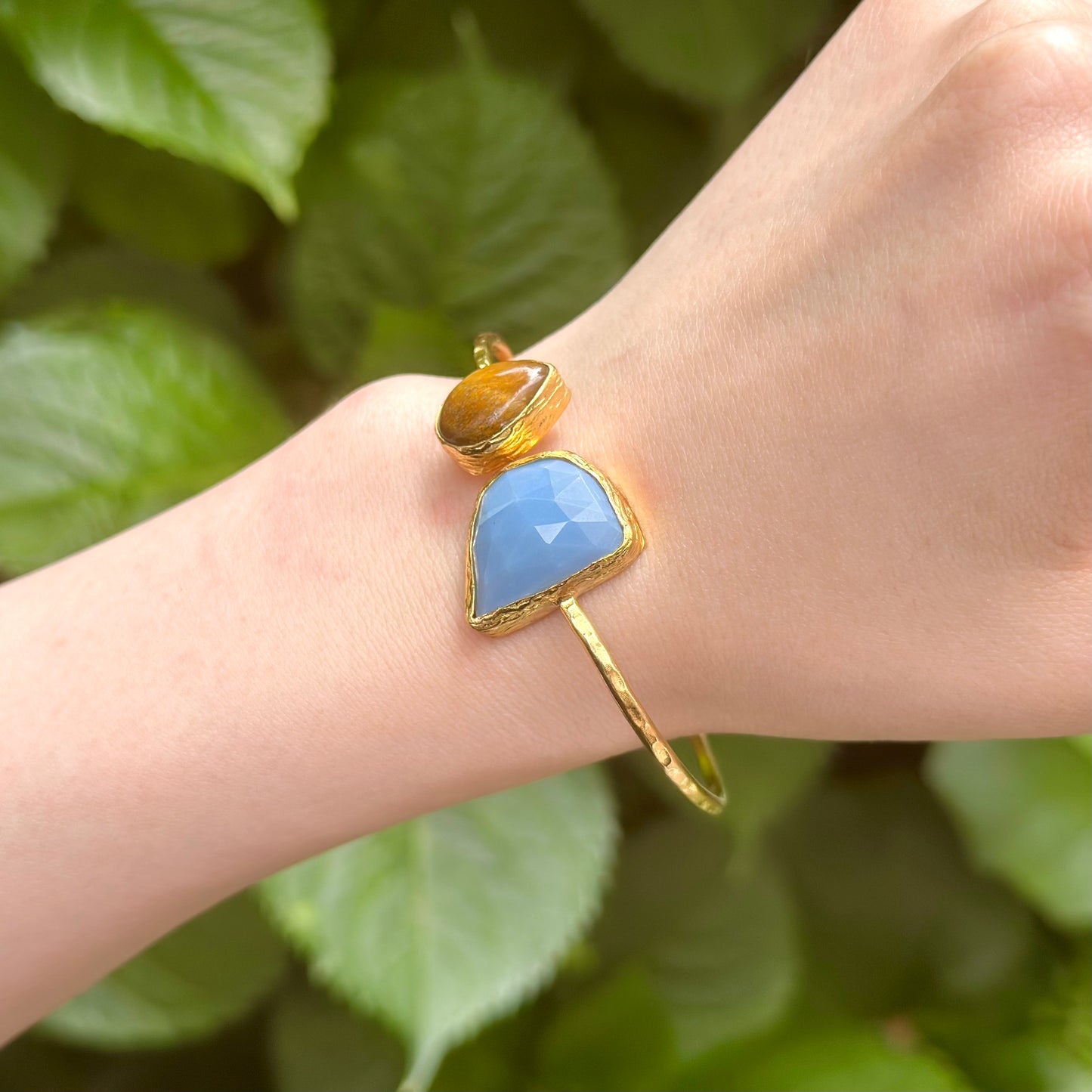 Brass 2stone Bangle 2