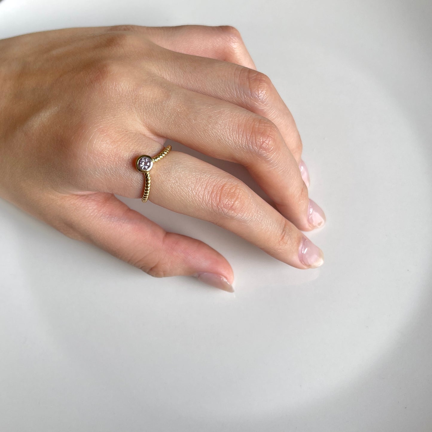 Brass V design ring