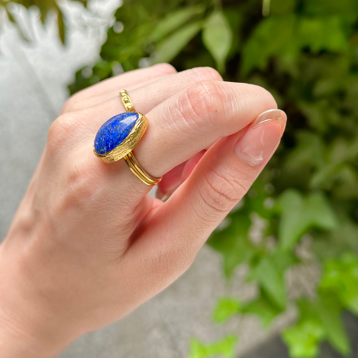 Brass 1stone ring 5
