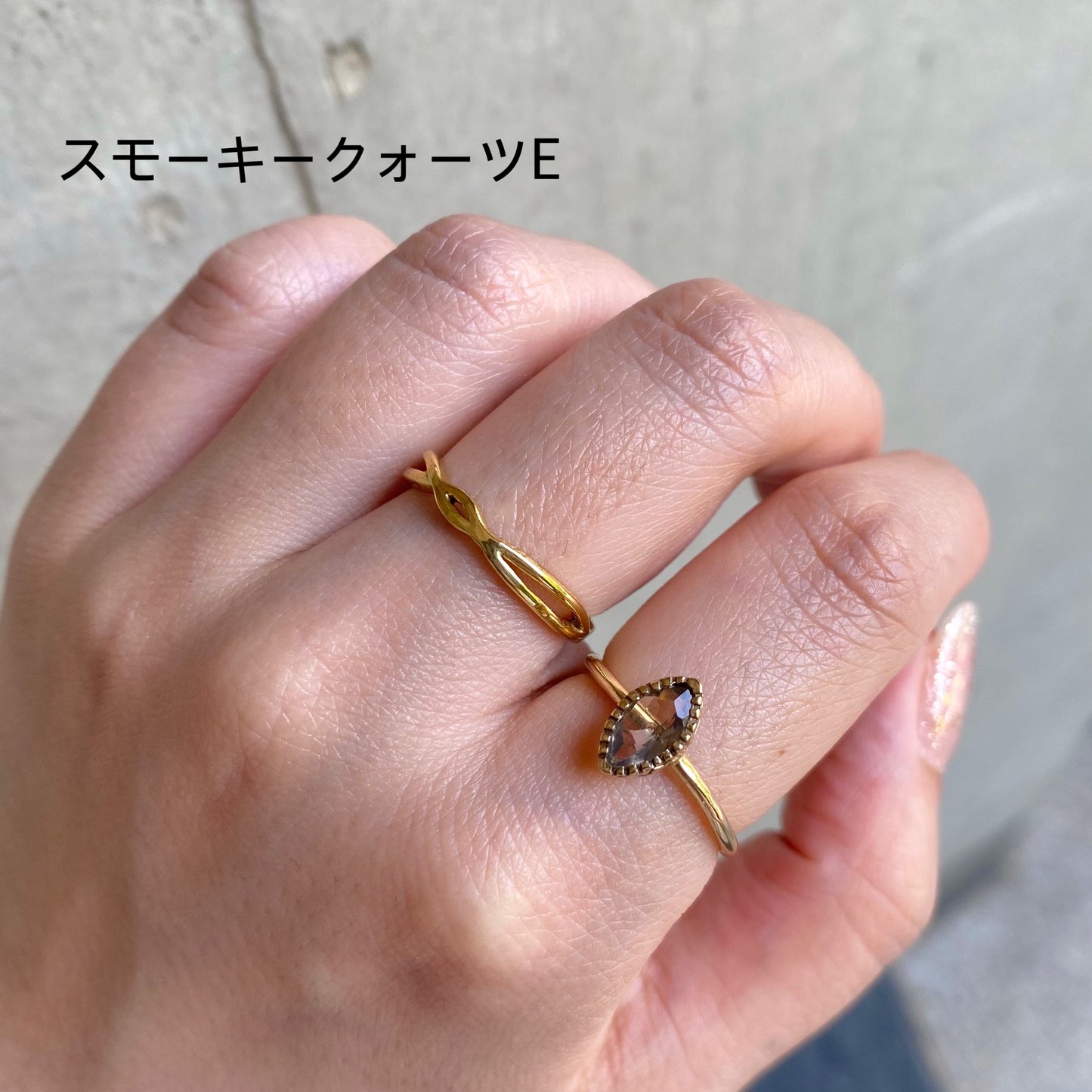 Brass petit ring〈brown〉