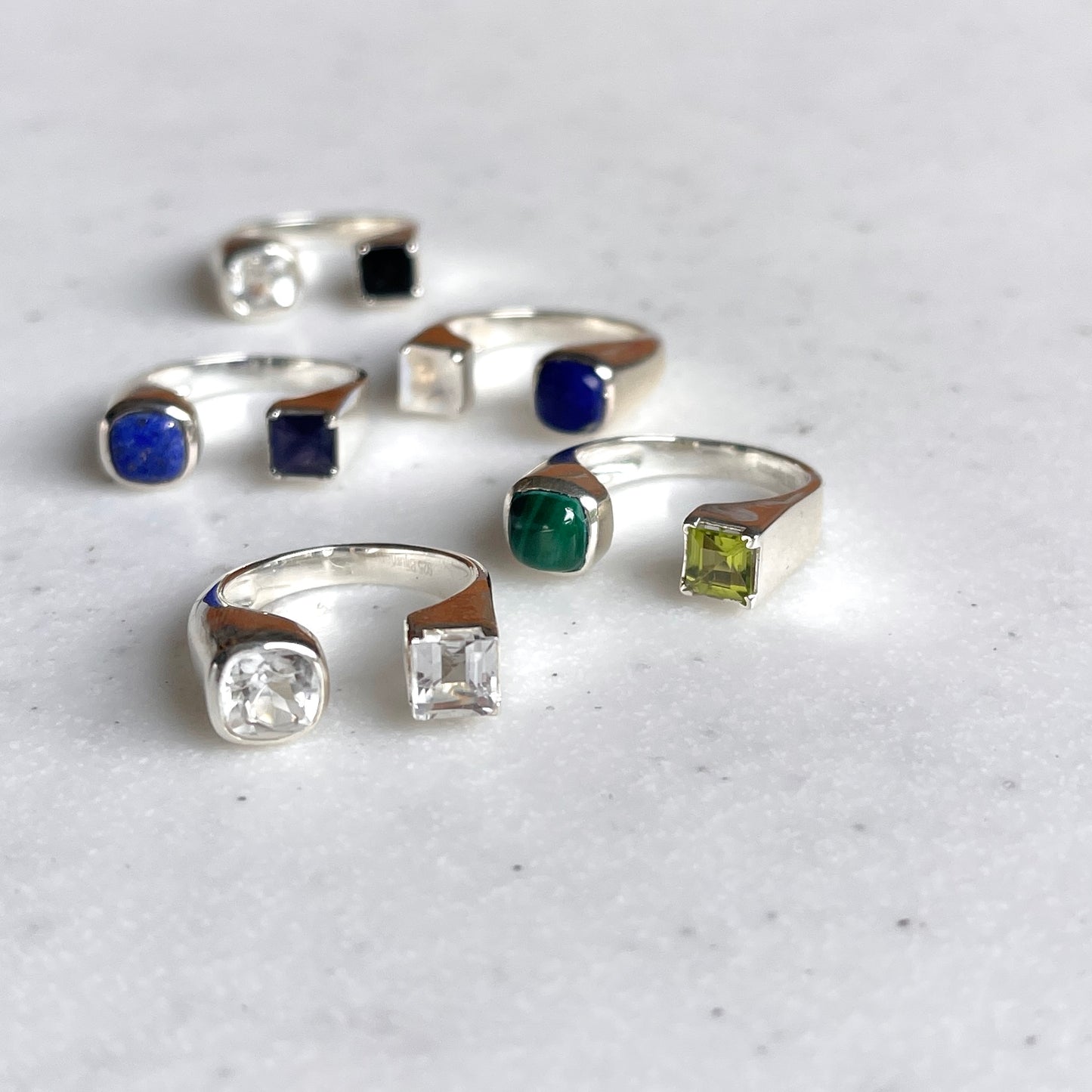 Silver925 2stone ring 1
