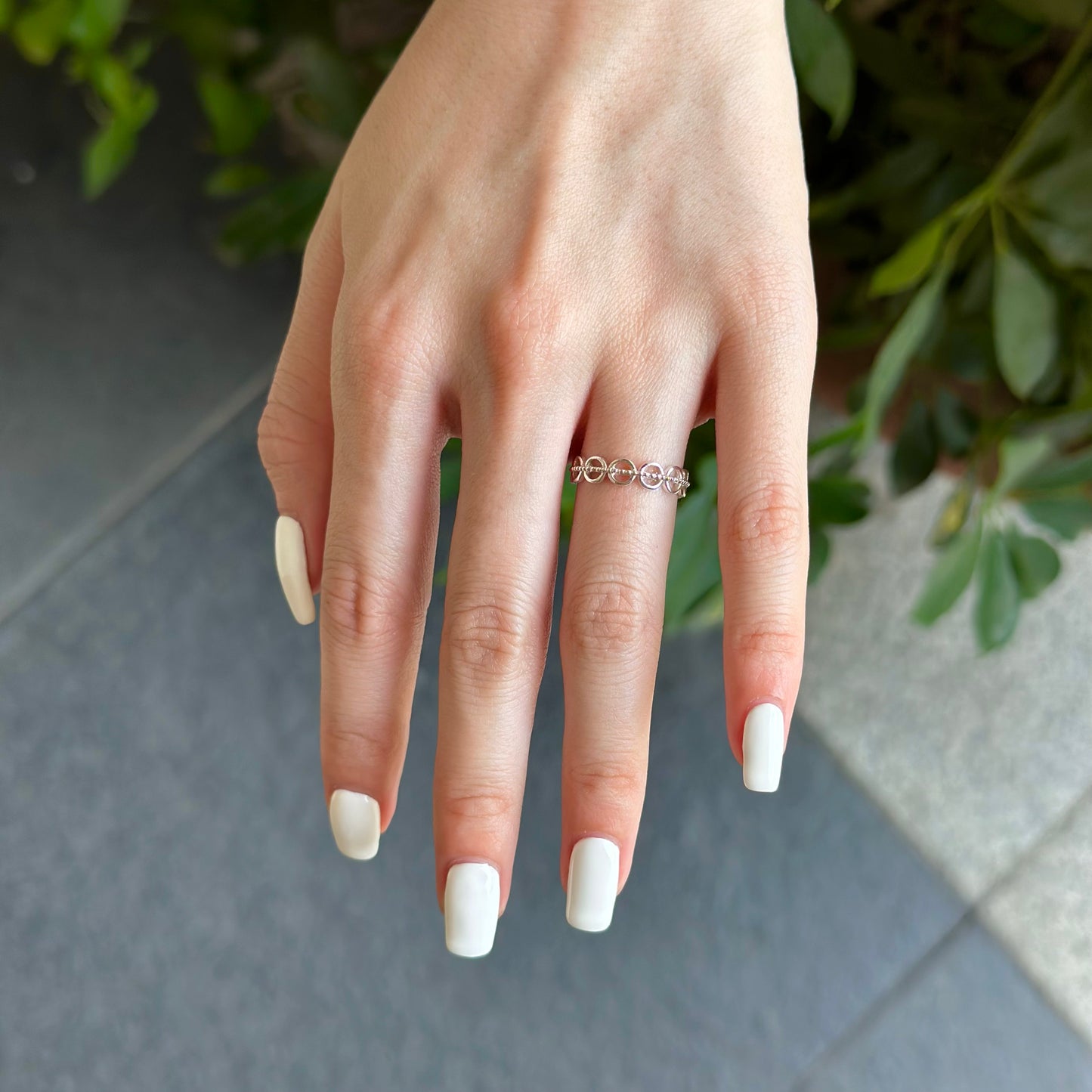 Silver925 plain ring 46
