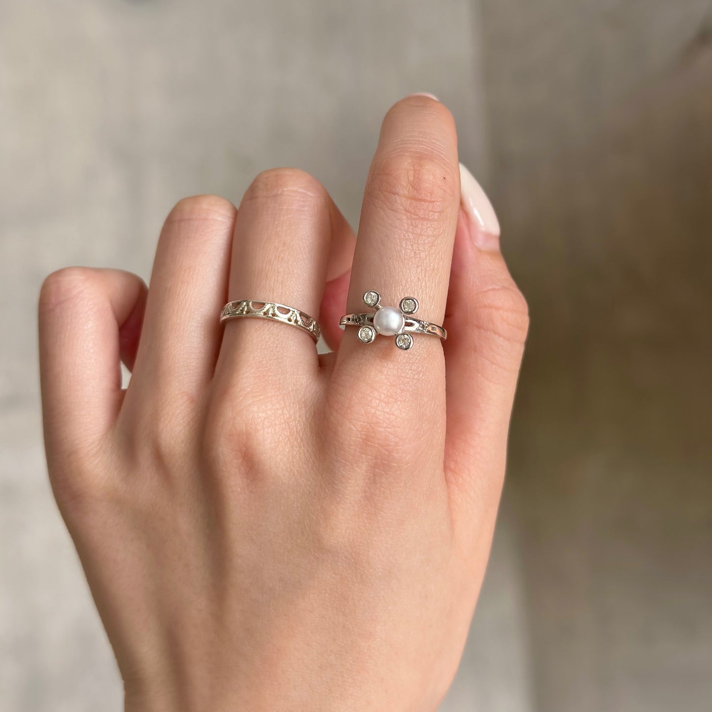 【poco】Pearl design ring 1