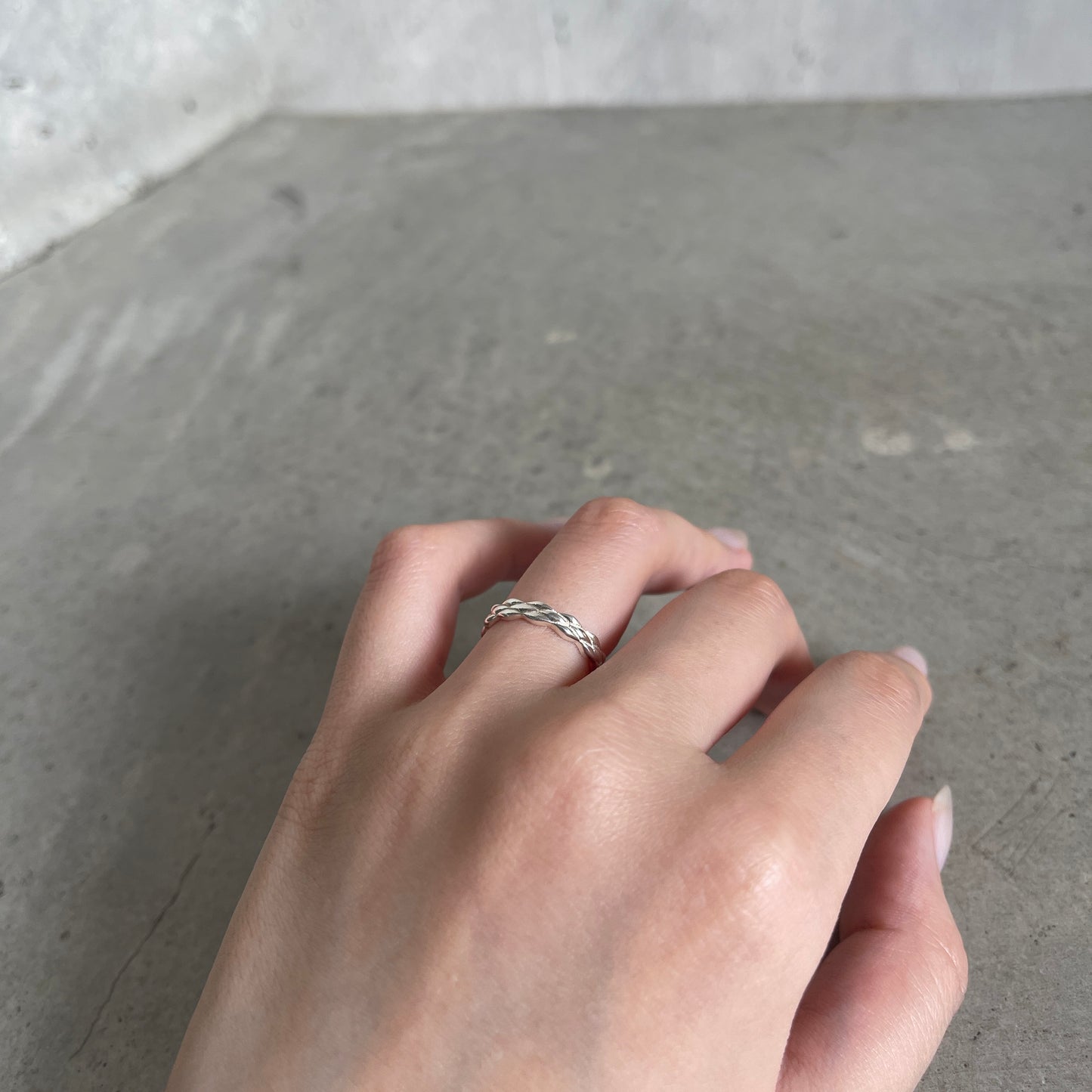 Silver925 plain ring 38