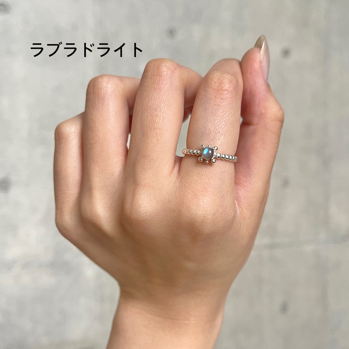 Silver925 1stone tsubu ring