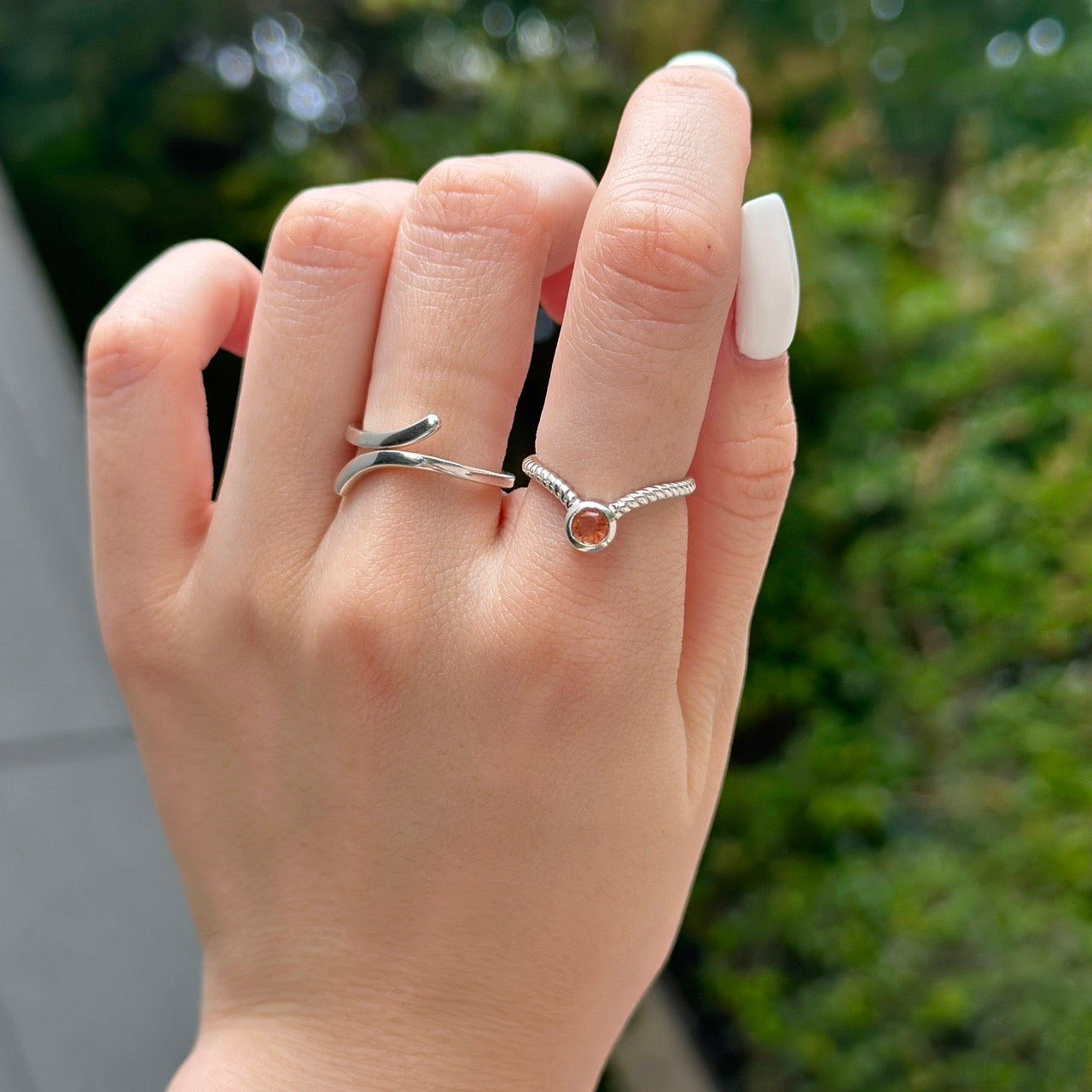 Silver925 V petit ring