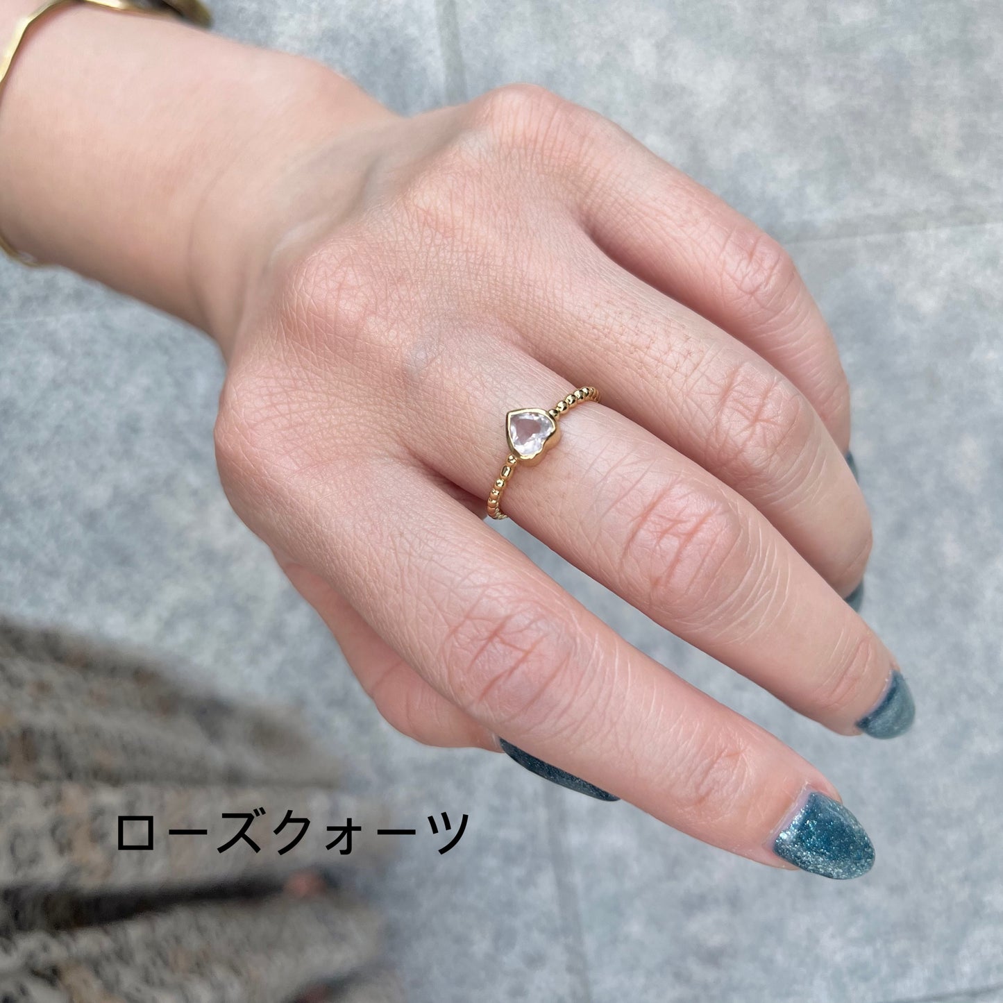 Brass petit ring〈Heart〉2