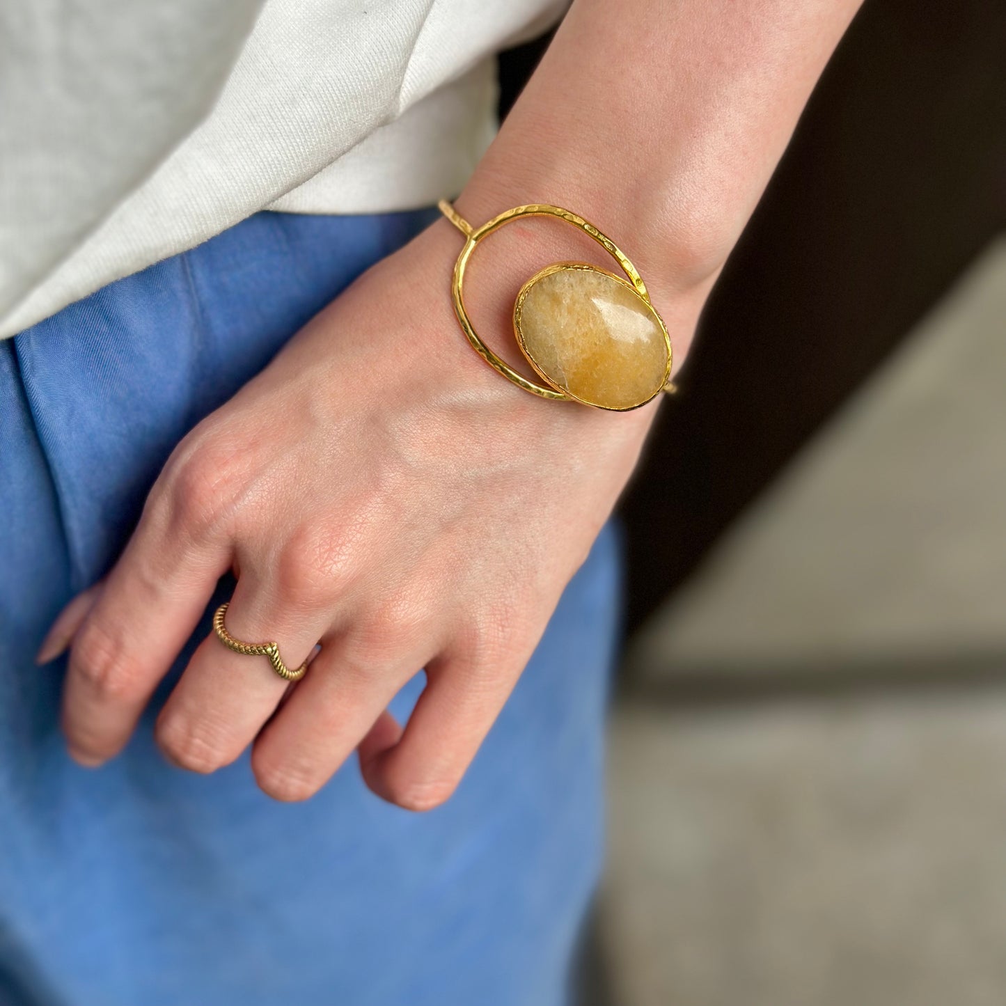Brass 1stone bangle