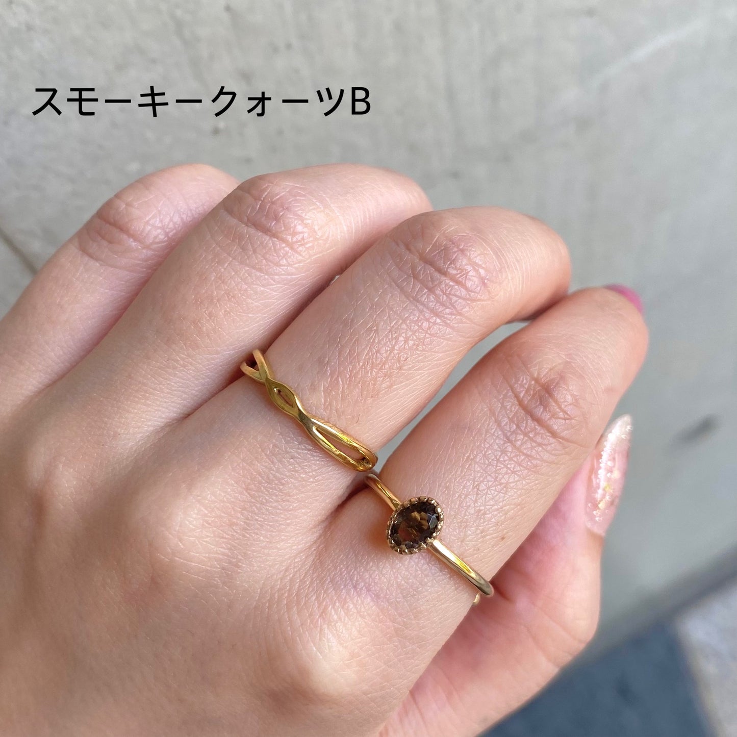 Brass petit ring〈brown〉