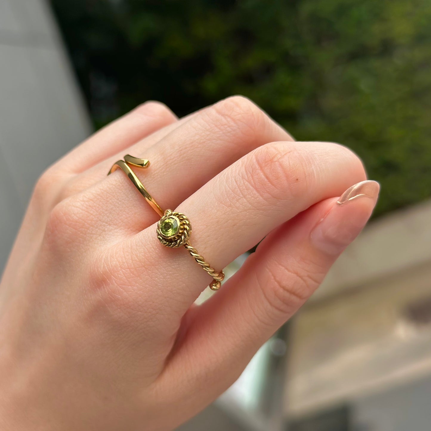 Brass petit ring〈twist 1〉