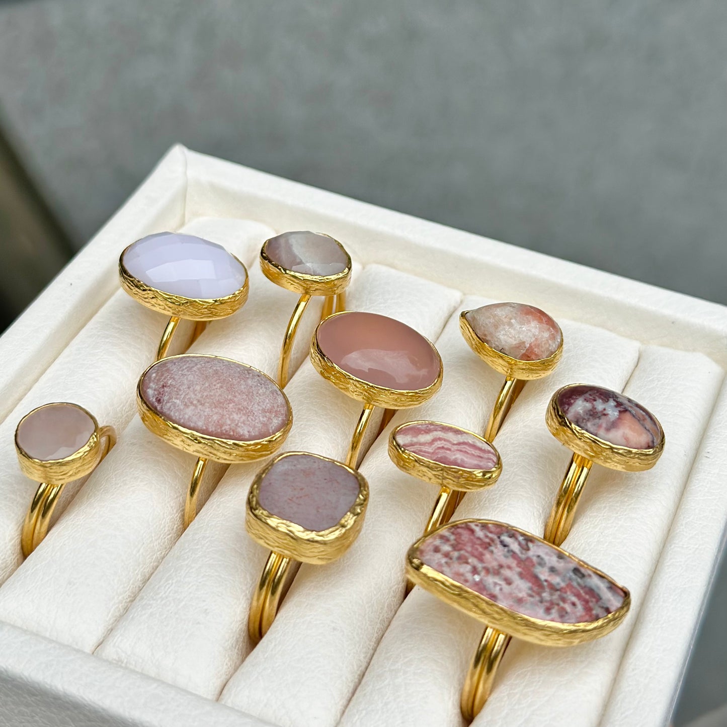 Brass 1stone ring 3
