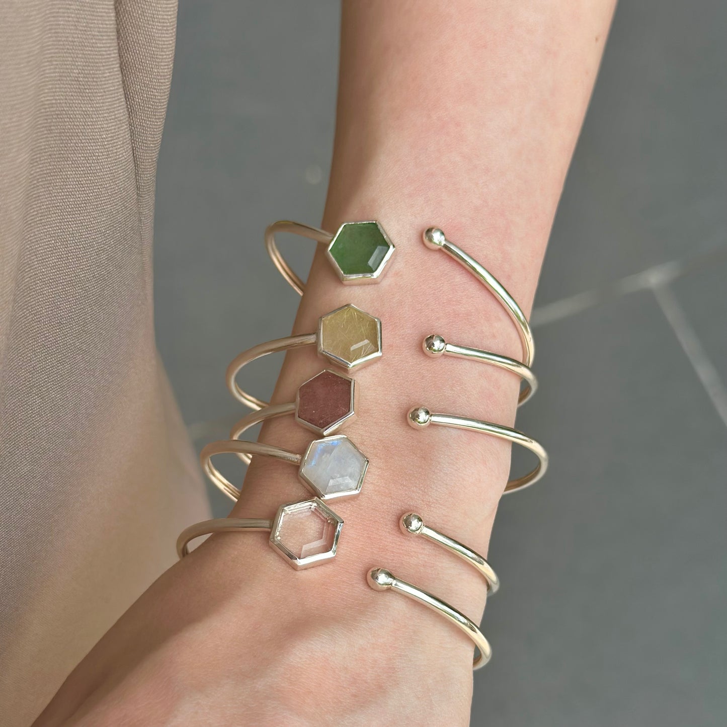Silver925 stone bangle