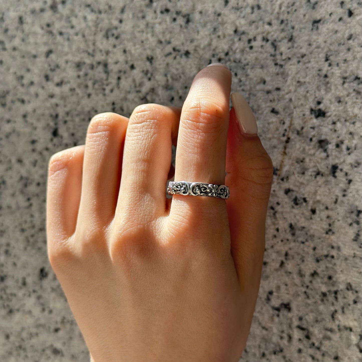 【poco】Silver925 plain ring 2