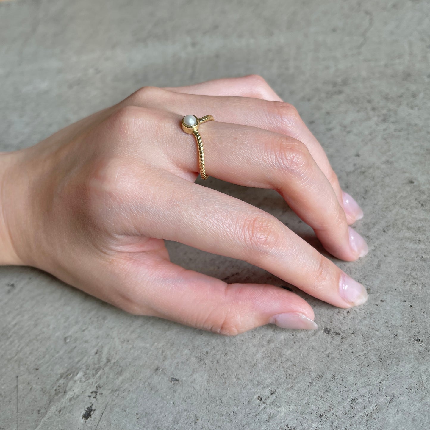 Brass V design ring