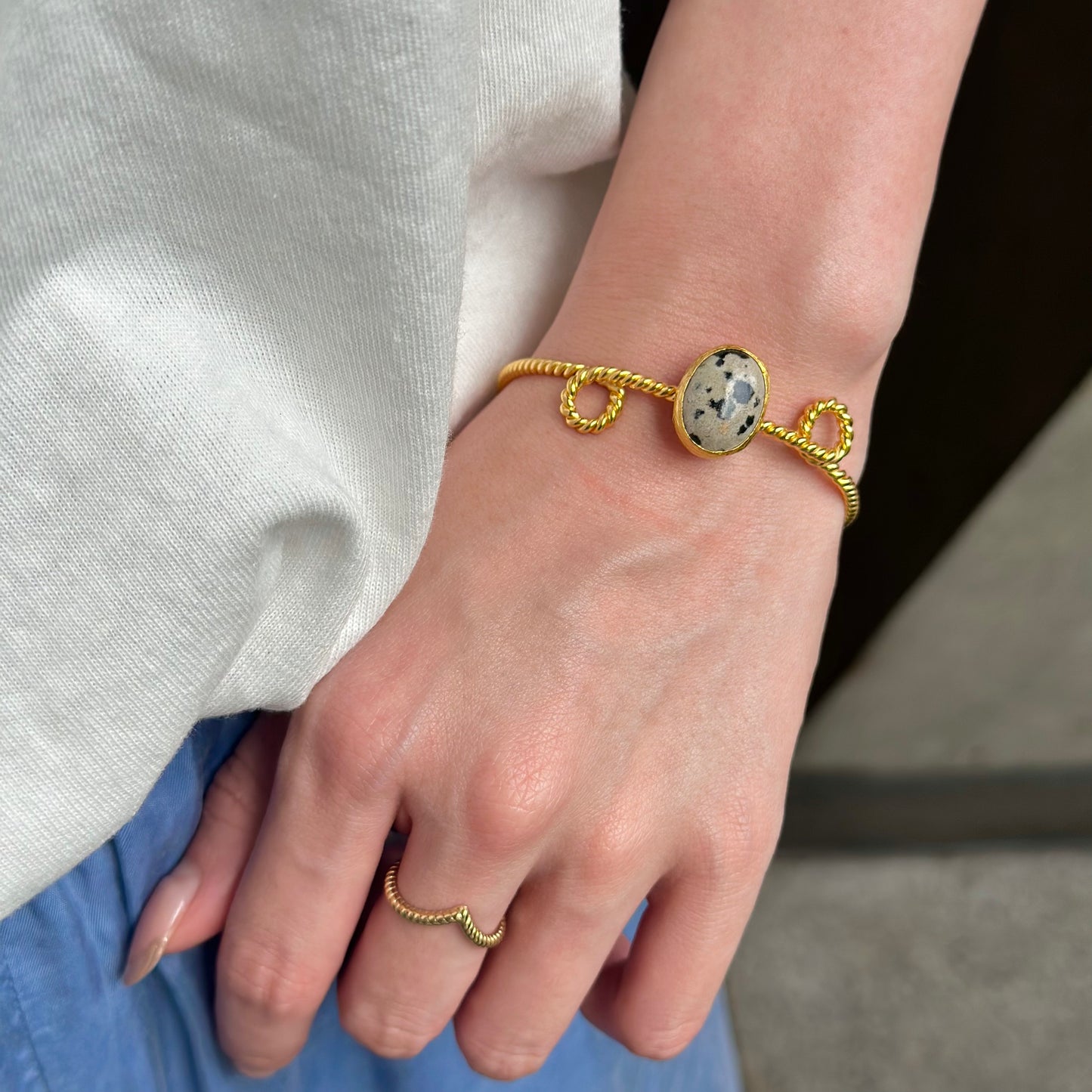 Brass twist bangle