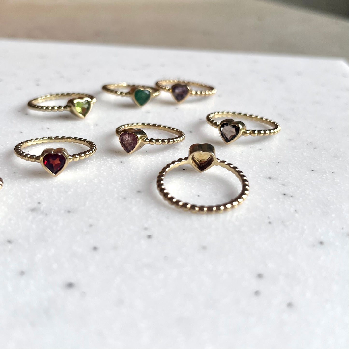 Brass petit ring〈Heart〉2
