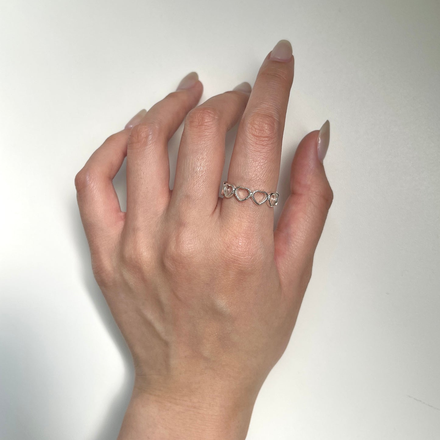 Silver925 Eternity heart plain ring