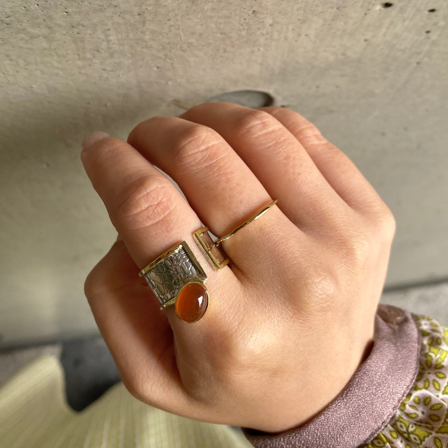 Silver925&Brass design ring
