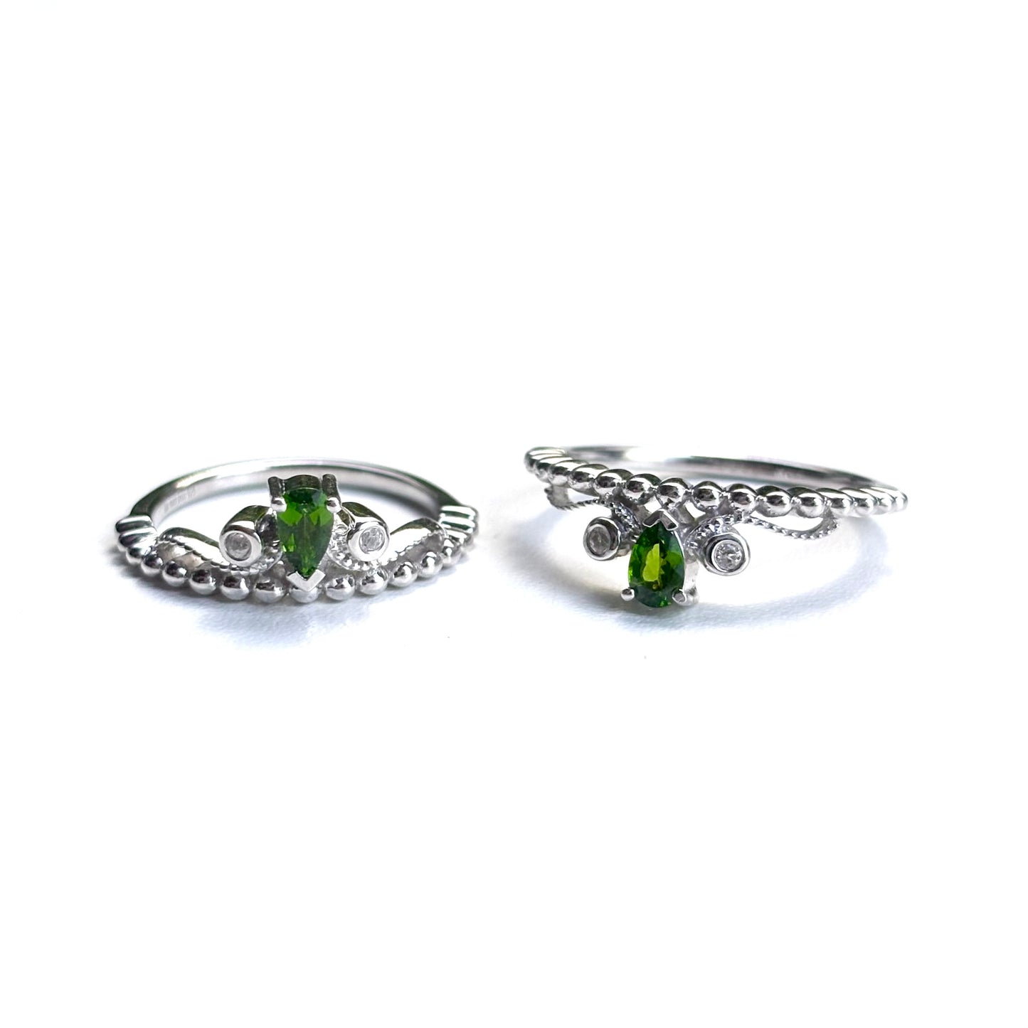 【Biju mam poco】Tiara ring  -Chrom Diopsite-