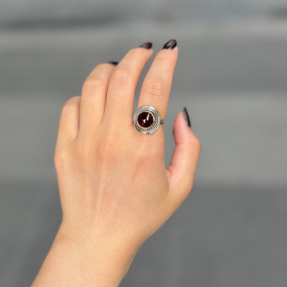 Silver925×brass design ring 22