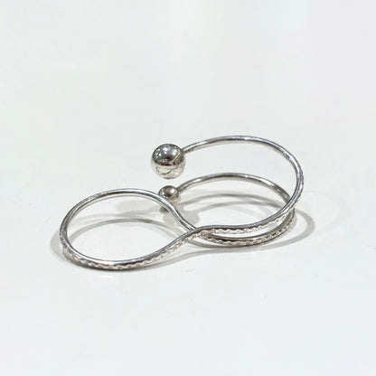 Silver925 2finger ring