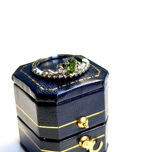 【Biju mam poco】Tiara ring  -Chrom Diopsite-