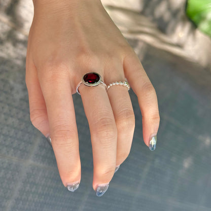 Silver925 1stone ring 8