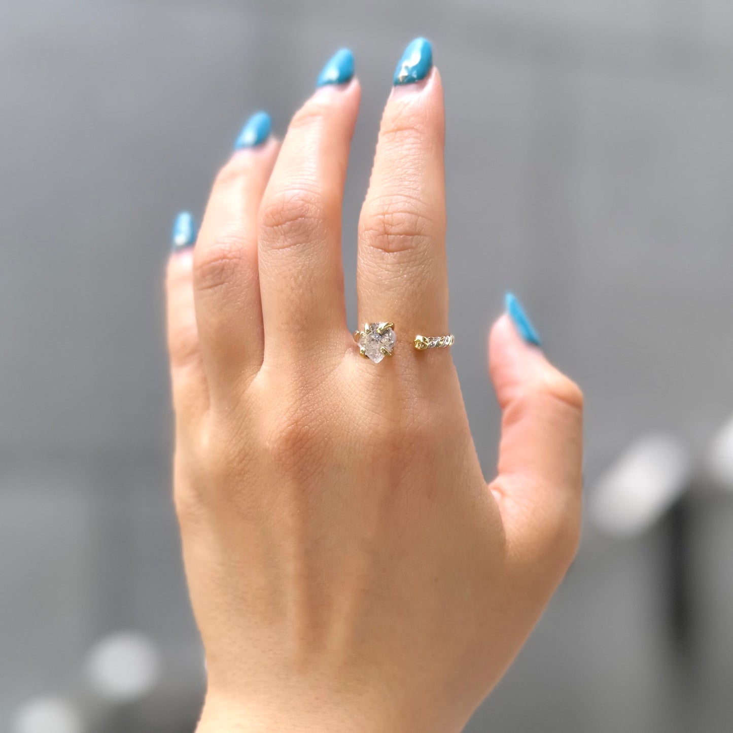 Herkimer diamond ring 11