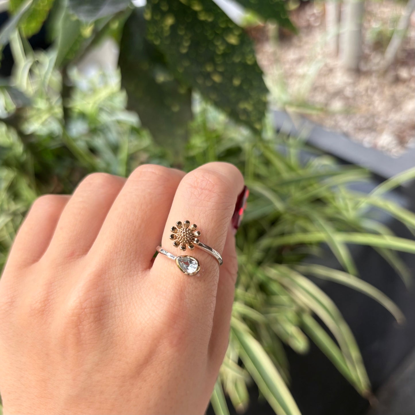 Flower design ring 21