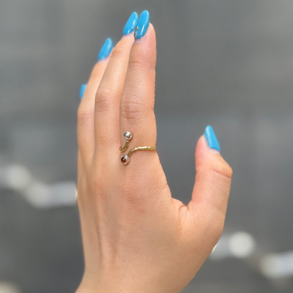 Silver925×Brass design ring 18